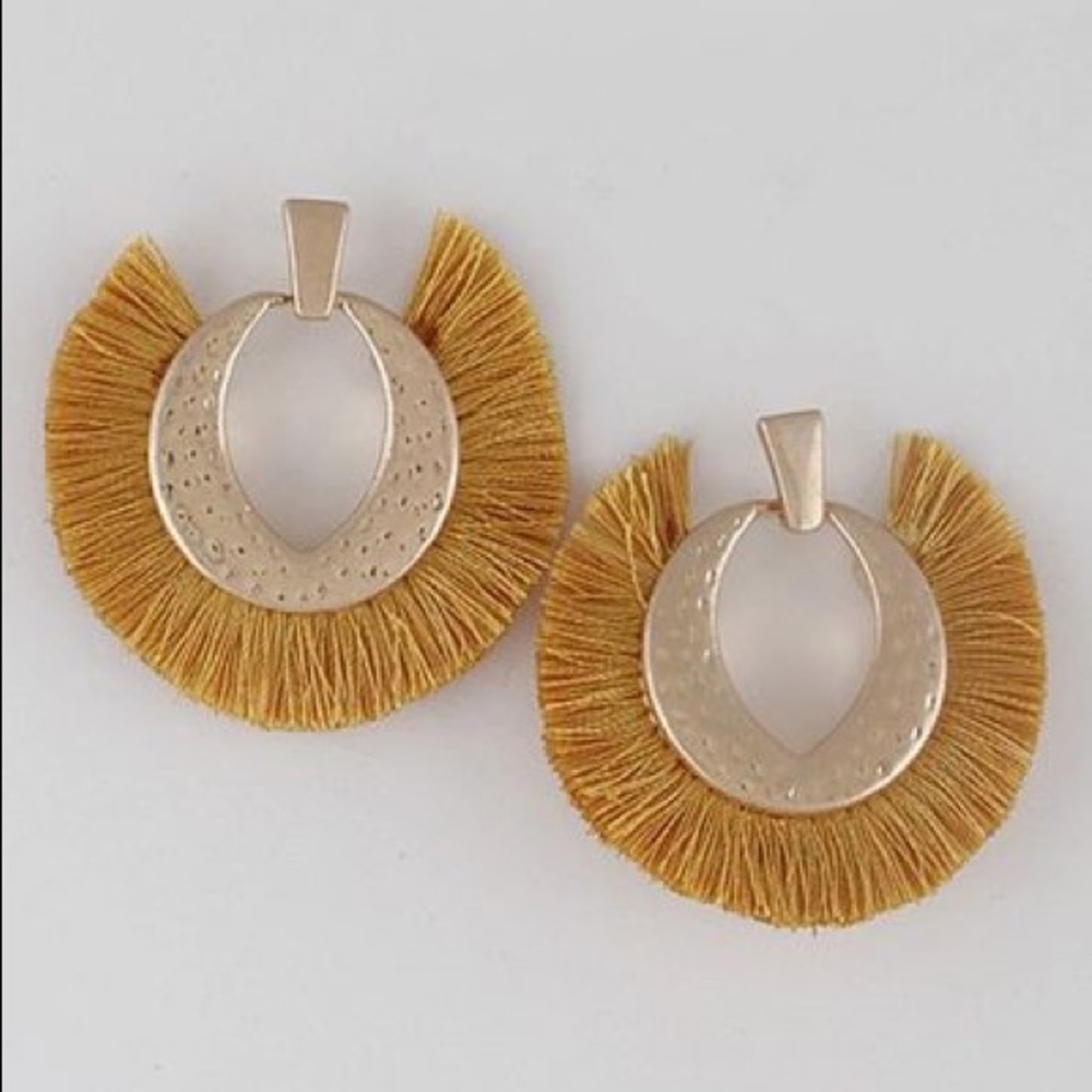 Full Moon Tassel Earrings